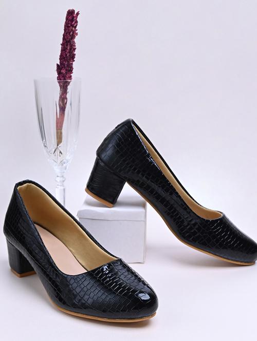 women textured slip on pump - 18645241 - Very Small Image - 1