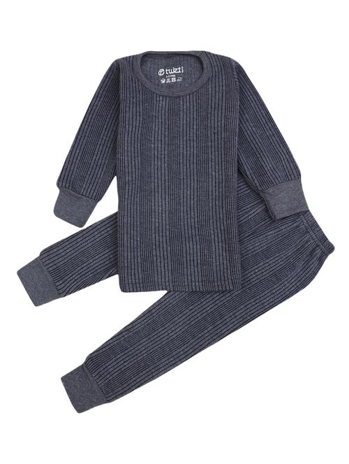 boys round neck solid thermal wear set - 18645664 - Very Small Image - 1