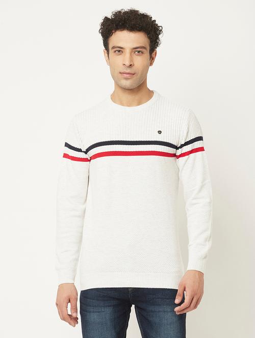 round neck striped pullover - 18645713 - Very Small Image - 1