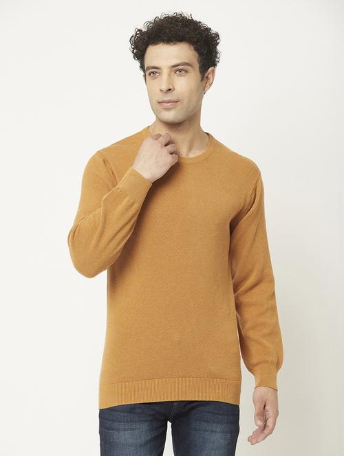 round neck solid pullover - 18645722 - Very Small Image - 1
