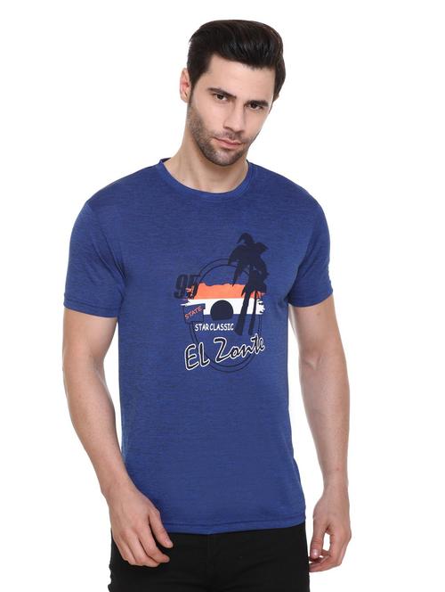 round neck chest printed t-shirt  - 18645759 - Very Small Image - 1