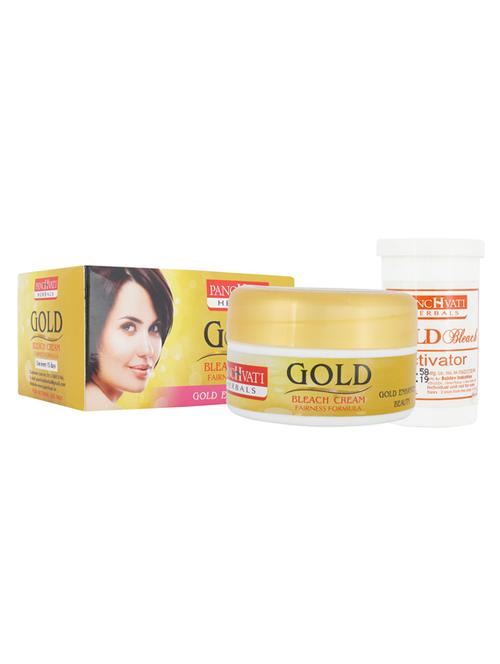 panchvati herbals gold bleach, skin cleaning gel for women (multicolor, 200g) - 18645889 - Very Small Image - 1