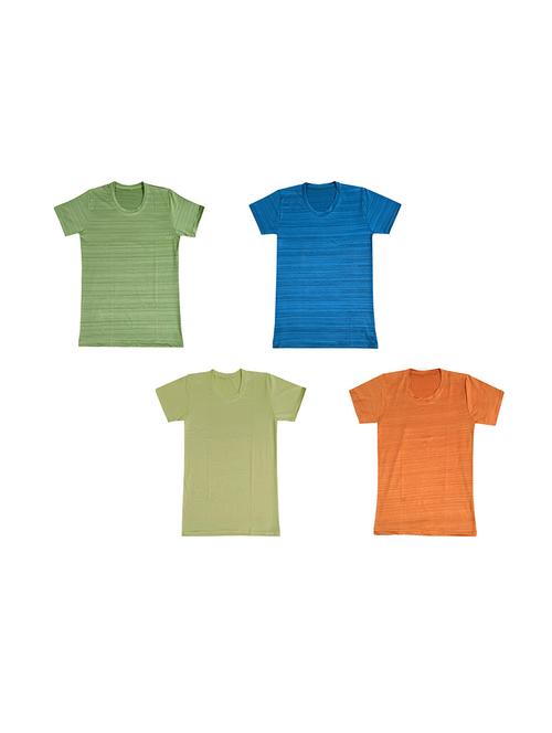 boys pack of 4 solid t shirt - 18646763 - Very Small Image - 1