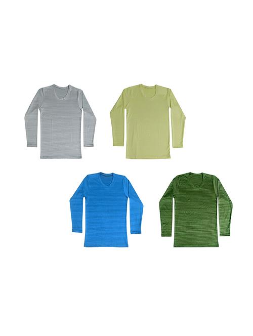 boys pack of 4 solid t-shirt - 18646958 - Very Small Image - 1