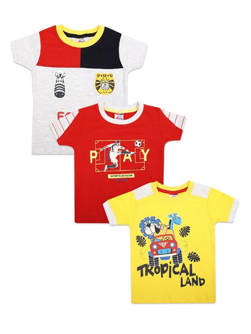 Boys Pack Of 3 Graphic Print T-shirt - 18647338 - Very Small Image - 1