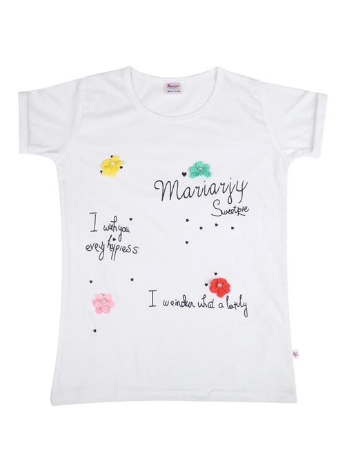 girls round neck printed regular tee - 18648067 - Very Small Image - 1