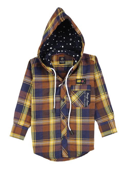 boys checkered hooded shirt - 18648233 - Very Small Image - 1