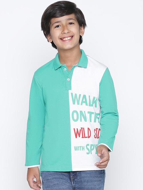 boys printed detailed polo t-shirt - 18649458 - Very Small Image - 1