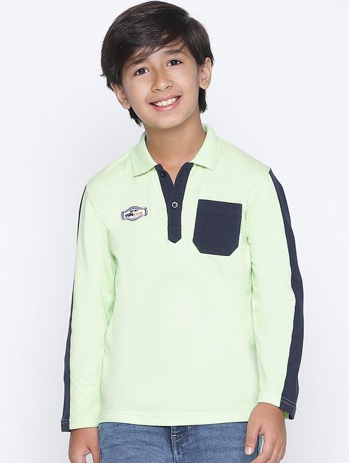 boys polo neck solid t-shirt - 18649459 - Very Small Image - 1