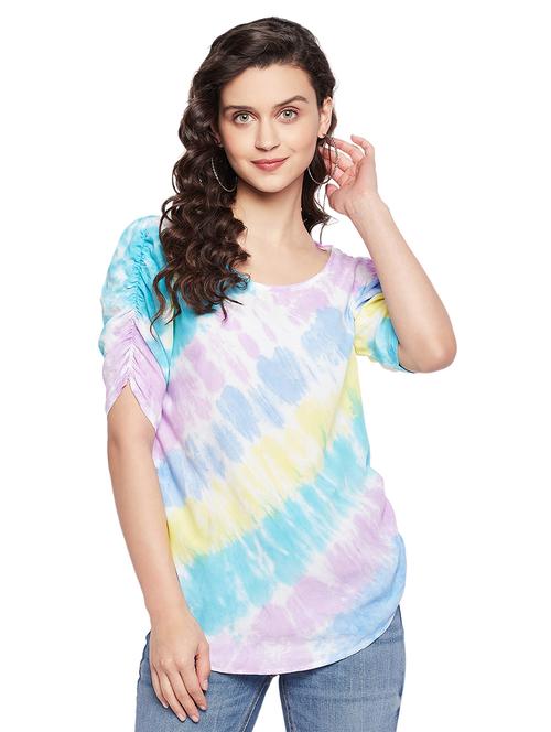women's straight round neck top - 18649772 - Very Small Image - 1