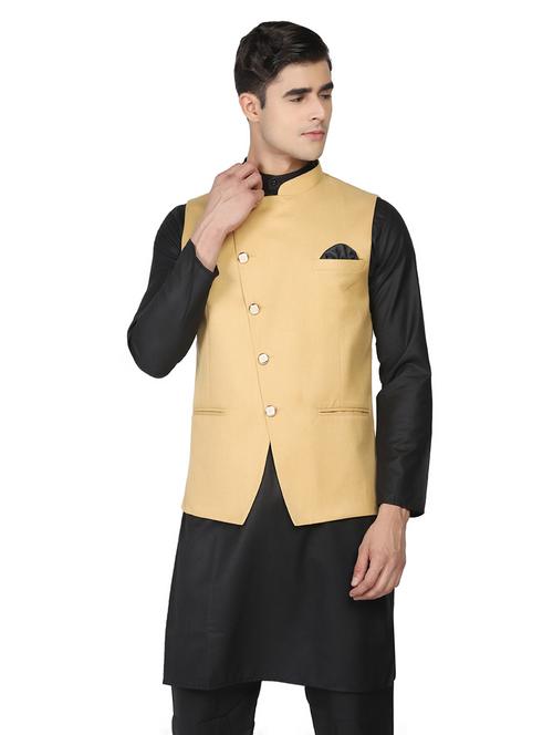 solid asymmetric nehru jacket - 18649803 - Very Small Image - 1