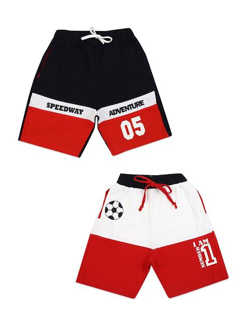 boys pack of 2 mid rise printed shorts - 18649970 - Very Small Image - 1