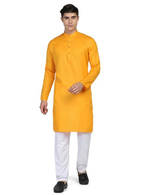 mandarin neck ethnic wear kurta pyjama set - 18650573 - Very Small Image - 1
