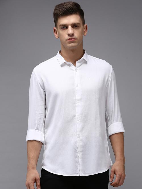 mens solid casual shirt - 18650867 - Very Small Image - 1