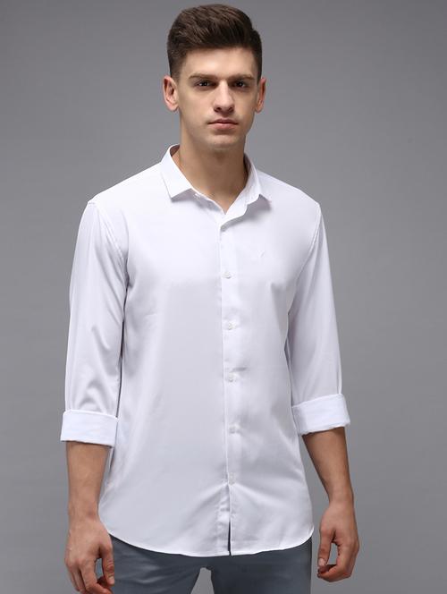 mens solid casual shirt - 18650883 - Very Small Image - 1