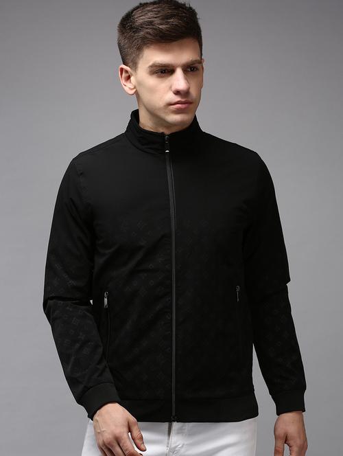 zip up solid casual jacket - 18650970 - Very Small Image - 1