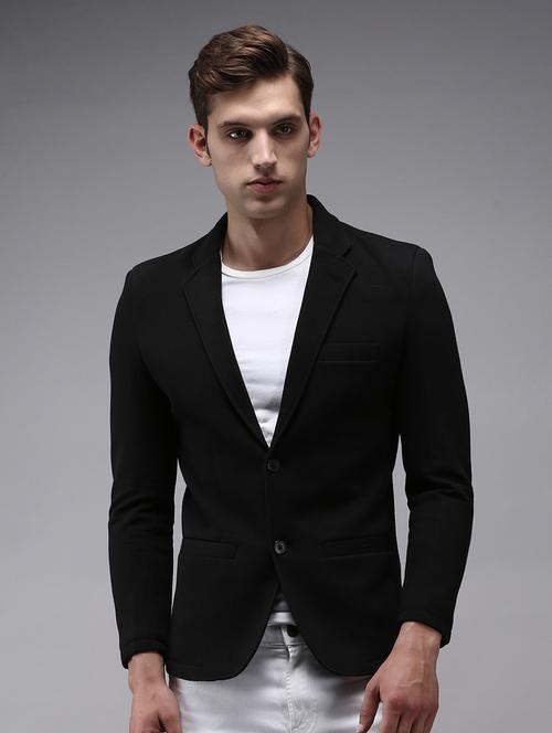 single breasted solid casual blazer - 18651012 - Very Small Image - 1