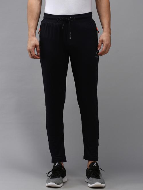 mid rise solid full length track pant - 18651034 - Very Small Image - 1