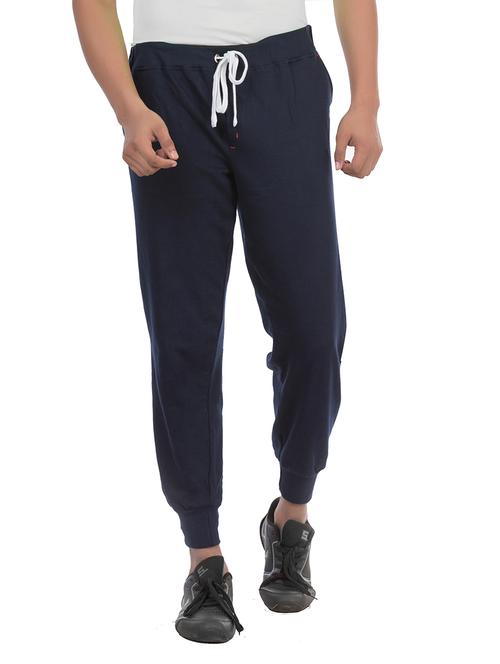 mens blue solid jogger - 18651961 - Very Small Image - 1