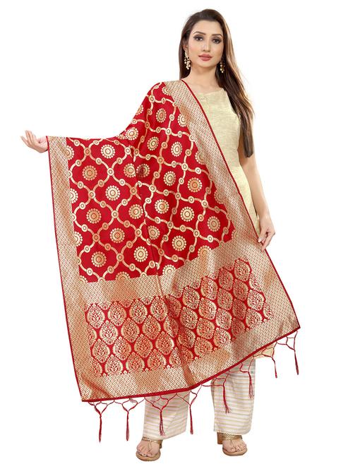 tassel detailed banarasi dupatta - 18656287 - Very Small Image - 1