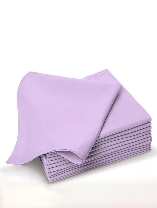 pizuna linens 100% long staple cotton lavender dinner napkins - 14in x 14in (set of 8), soft, premium, durable table napkins - 18656786 - Very Small Image - 1