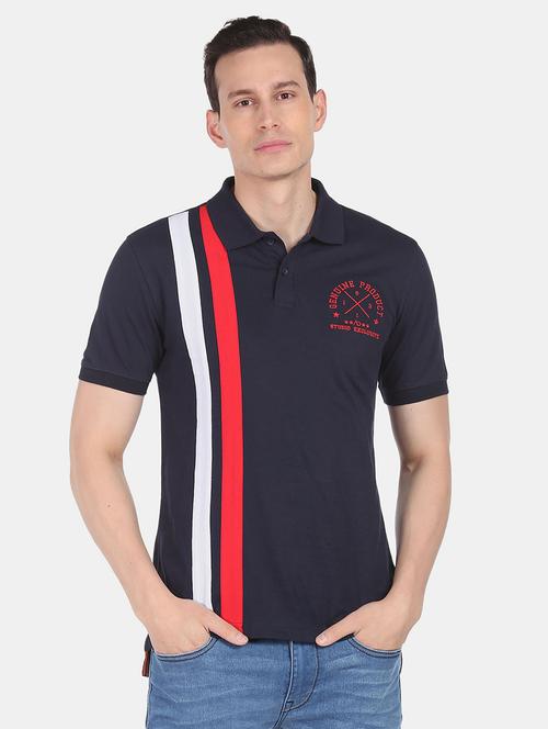 mens color block polo t-shirt - 18657023 - Very Small Image - 1