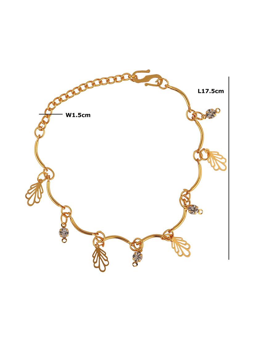 gold plated link bracelet - 18657026 - Standard Image - 4