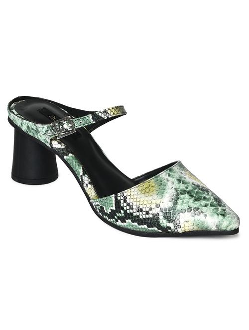 green textured slip on mule - 18657078 - Very Small Image - 1