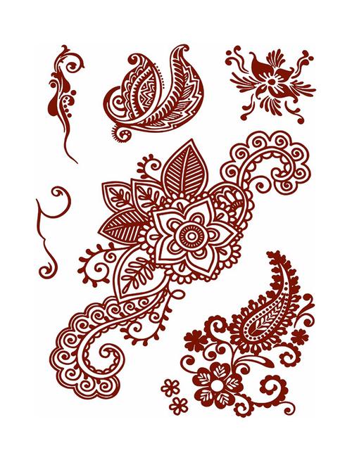 red temporary tattoo sticker - 18657782 - Very Small Image - 1