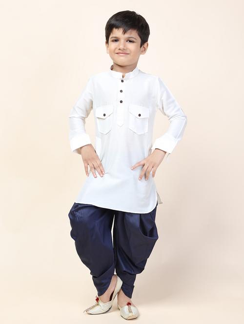 boys solid kurta set - 18658679 - Very Small Image - 1
