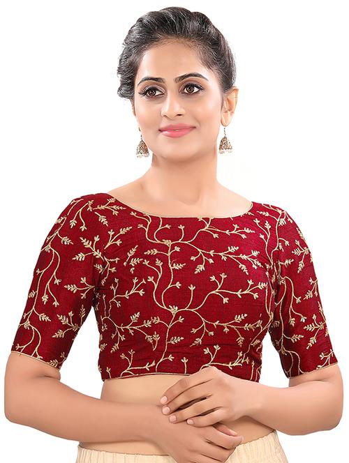 self design embroidered blouse - 18658883 - Very Small Image - 1