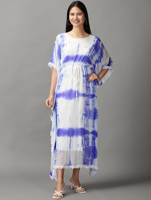 women's  self design dress - 18658922 - Very Small Image - 1