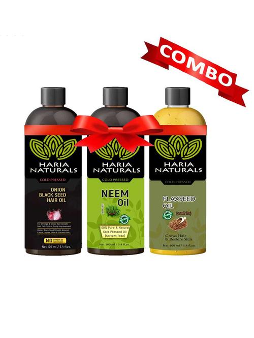 haria naturals combo set hair oil - 18674078 - Very Small Image - 1