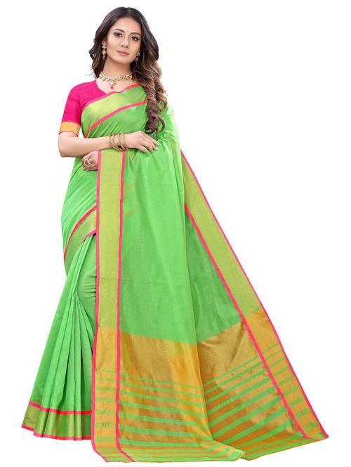 self design woven saree with blouse - 18678963 - Very Small Image - 1
