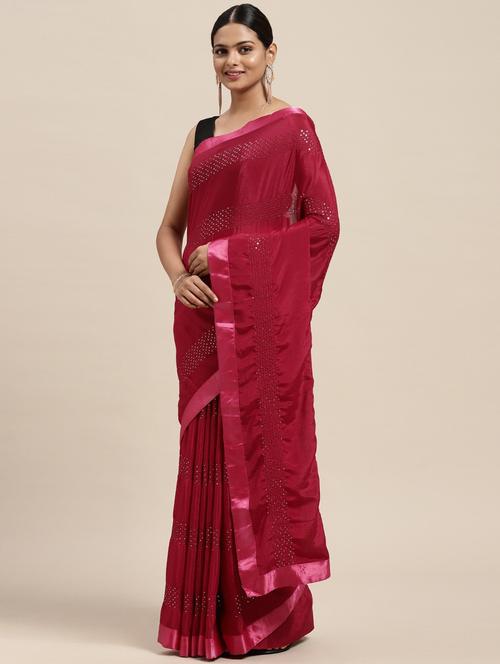 self design sequin saree - 18679231 - Very Small Image - 1