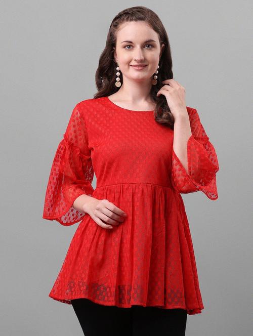 red lycra regular top - 18679379 - Very Small Image - 1