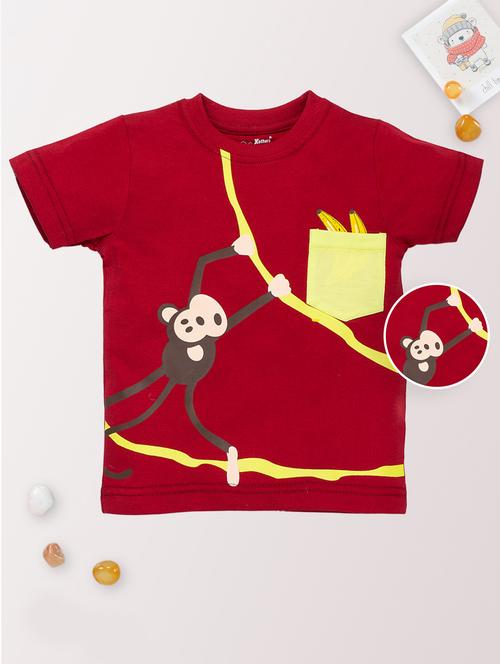 boys round neck graphic print t-shirt - 18679677 - Very Small Image - 1