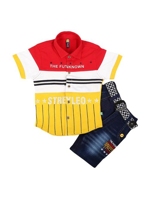 boys printed shorts set  - 18680108 - Very Small Image - 1