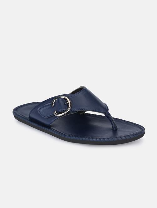 blue synthetic & mesh slip on flip flops - 18680438 - Very Small Image - 1