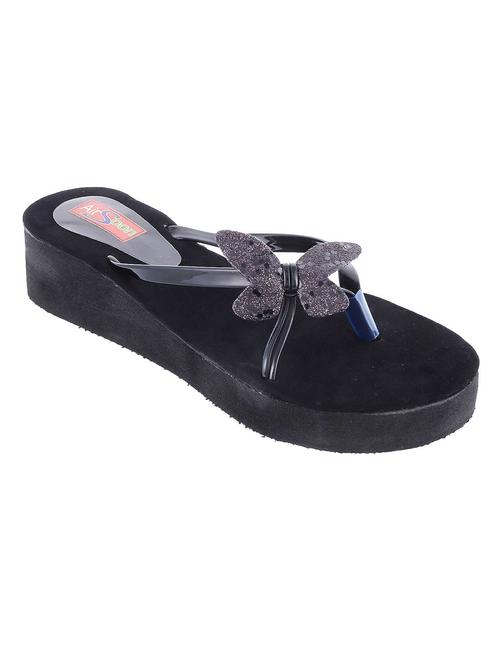 women black solid platform sandal - 18680531 - Very Small Image - 1