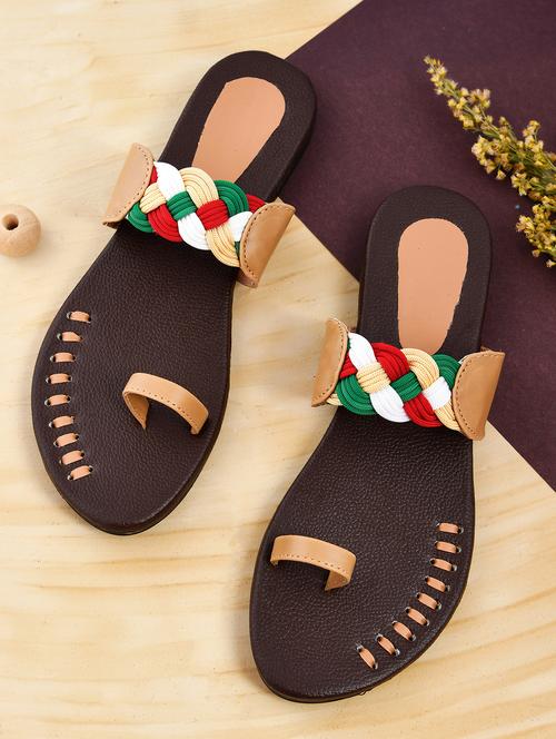 women printed one toe sandal - 18680541 - Very Small Image - 1