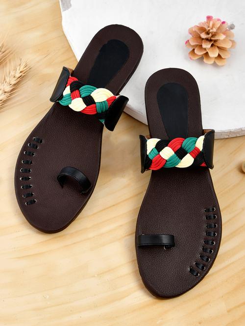 women printed one toe sandal - 18680542 - Very Small Image - 1