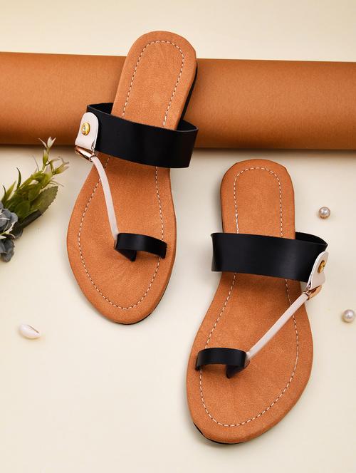 women solid one toe sandal - 18680548 - Very Small Image - 1