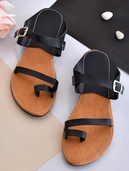 women solid one toe sandal - 18680577 - Very Small Image - 1