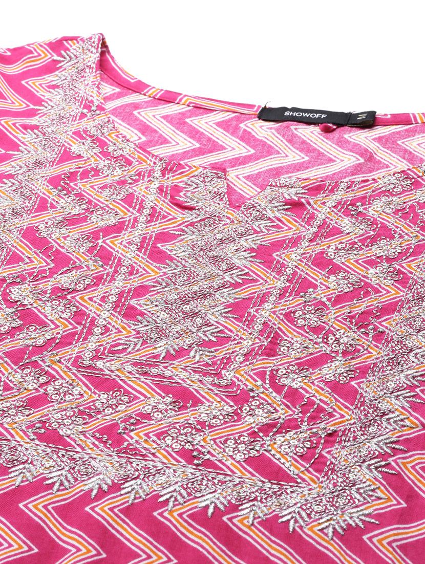 women's straight kurta - 18682976 - Zoom Image - 4
