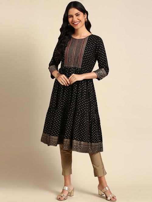 women's flared kurta - 18683037 - Very Small Image - 1