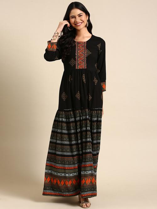 Women's Flared Kurta - 18683075 - Very Small Image - 1