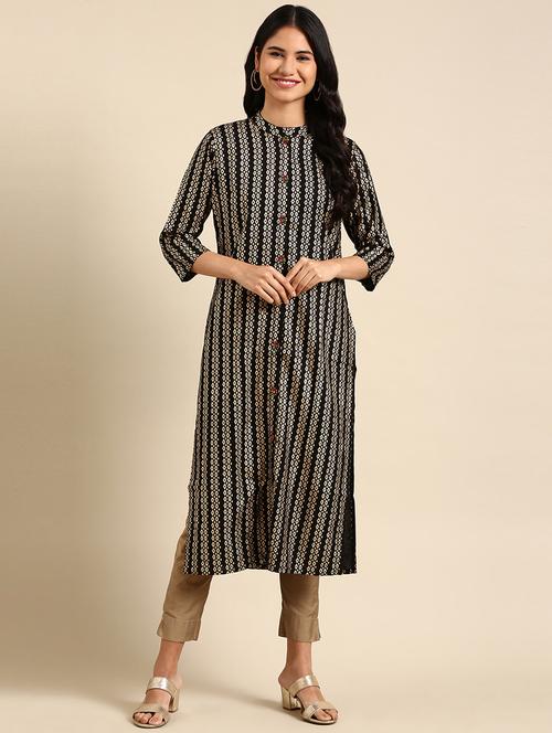 women's front slit kurta - 18683169 - Very Small Image - 1