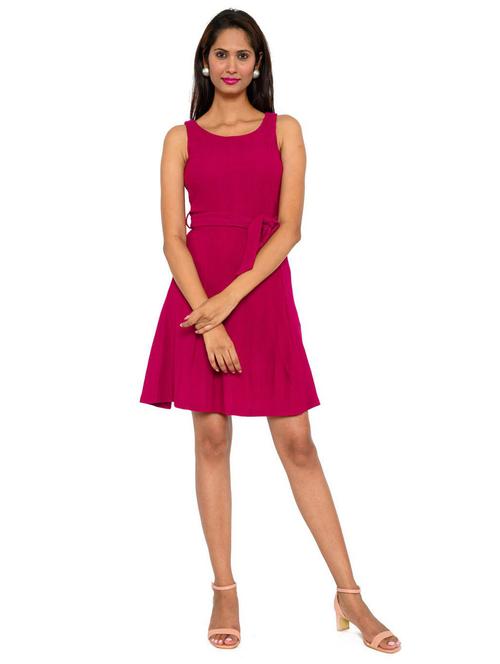 women's belted solid dress - 18685137 - Very Small Image - 1