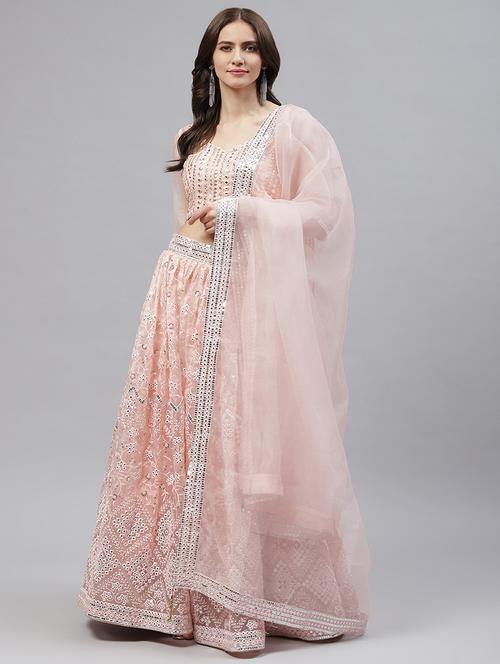 embroidered lehenga and choli with dupatta - 18686849 - Very Small Image - 1